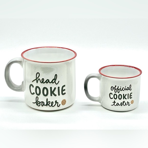 NWOT Adult & Child Dayna Lee Eccolo Head Cookie Baker, Official Taster Mug Set - Picture 8 of 12